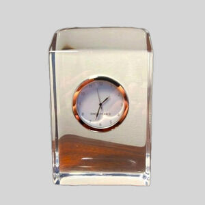 Simon Pearce crystal desk clock 🕰️